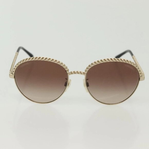CHANEL Sunglasses metal Silver tone CC Auth 136551M main image 5